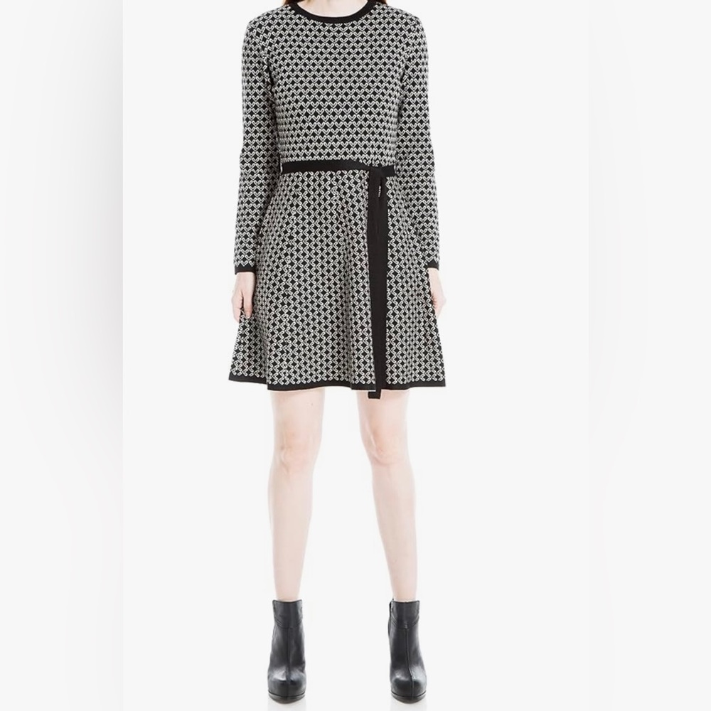 *LAST CHANCE* Max Studio Women's Long Sleeve Fit & Flare Sweater Dress